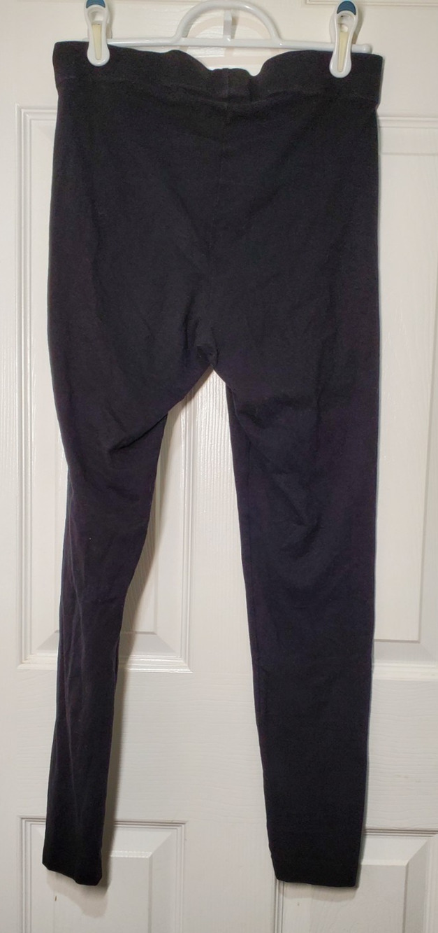 Old Navy Womens Medium Black Leggings Stretch Cotton Skinny Yoga Athleisure Pant